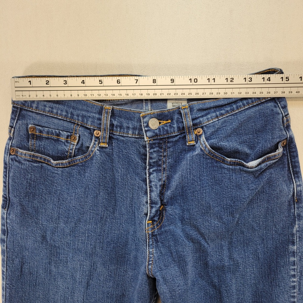 Levi's 505 Vintage Y2K Jeans Womens 10 Blue Lower Rise Straight Leg Denim - Picture 9 of 12